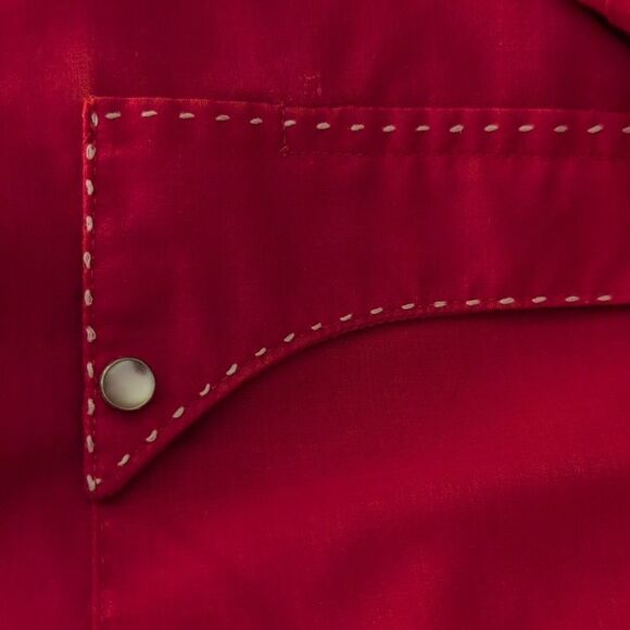 Rockmount Ranch wear vintage 70s western red‎ mens pearl snaps Tru West - Picture 7 of 9